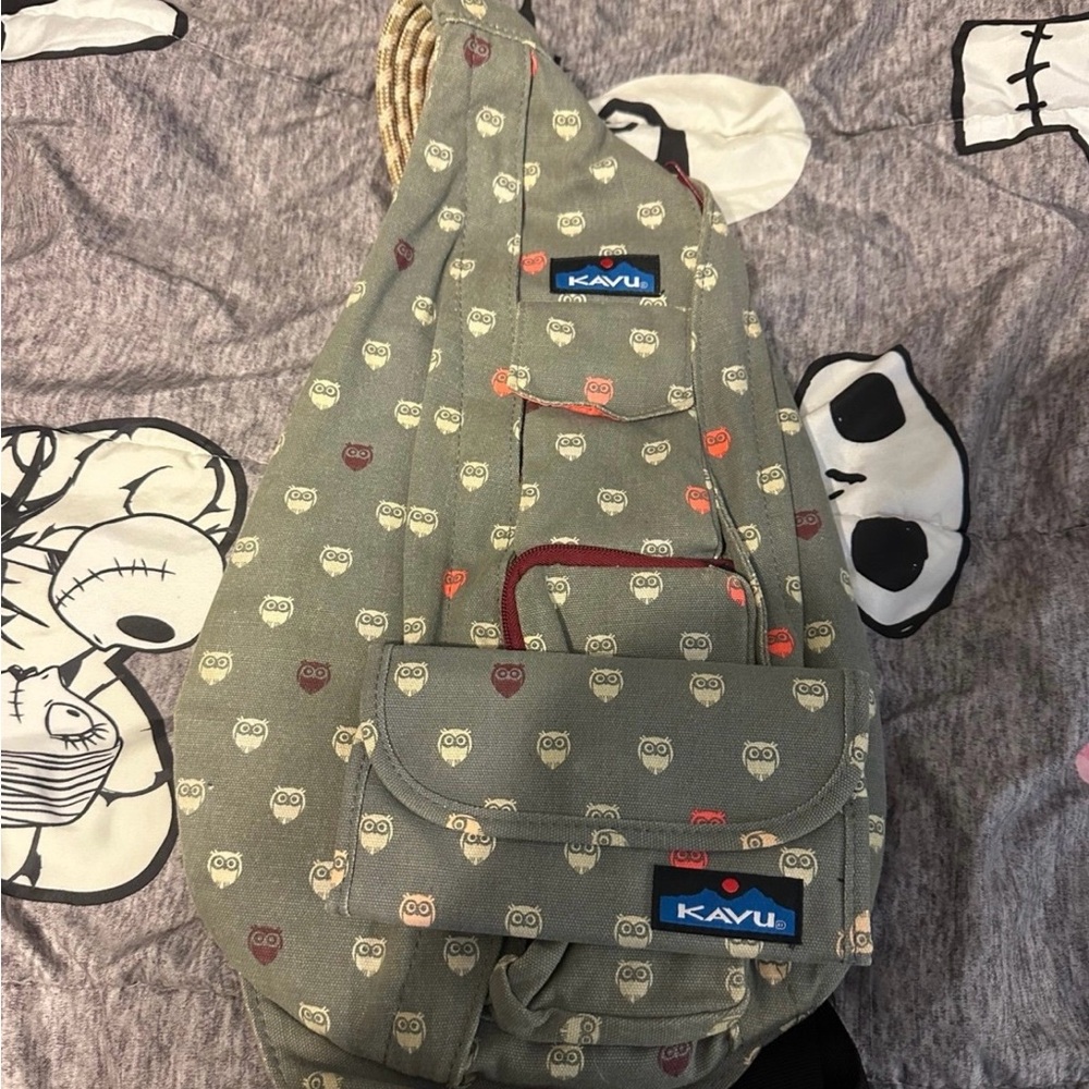 KAVU Owl Print Sling Bag